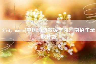 黔南中国消防救援学院河南招生录取分数