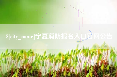 黔南宁夏消防报名入口官网公告