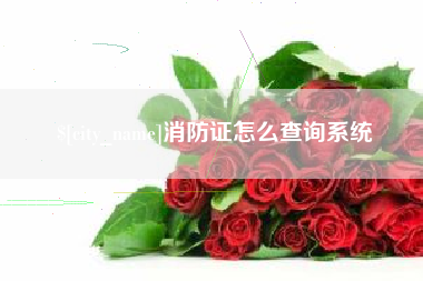 黔南消防证怎么查询系统