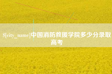 黔南中国消防救援学院多少分录取高考