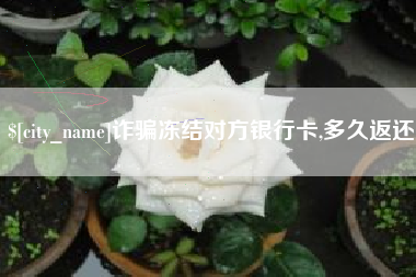 黔南诈骗冻结对方银行卡,多久返还