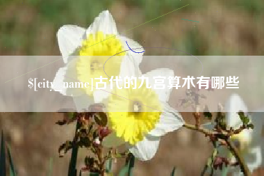 黔南古代的九宫算术有哪些