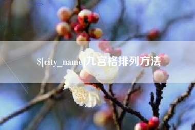 黔南九宫格排列方法