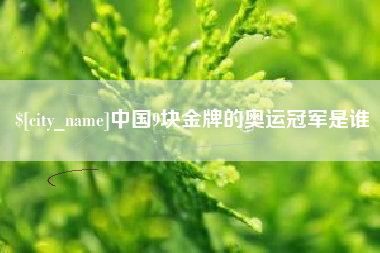 黔南中国9块金牌的奥运冠军是谁