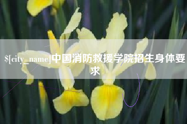 黔南中国消防救援学院招生身体要求