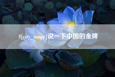 黔南说一下中国的金牌