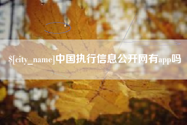 黔南中国执行信息公开网有app吗