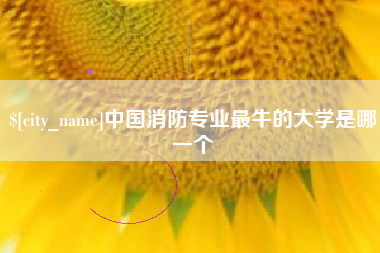 黔南中国消防专业最牛的大学是哪一个