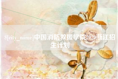 黔南中国消防救援学院2020浙江招生计划