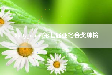 黔南第七届亚冬会奖牌榜