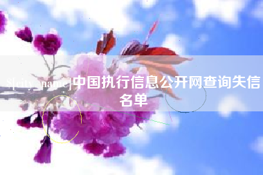 黔南中国执行信息公开网查询失信名单