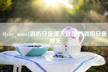 黔南消防日是哪天我国的消防日是哪天