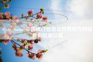 黔南中国执行信息公开网官方网站查询结案证明