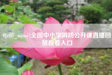 黔南全国中小学消防公开课直播回放观看入口