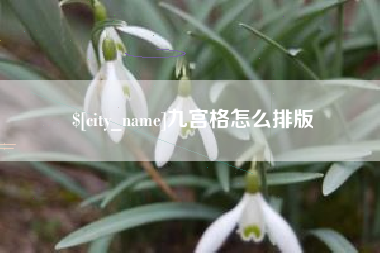 黔南九宫格怎么排版