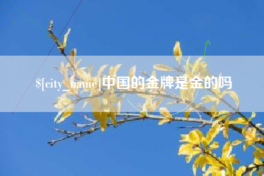 黔南中国的金牌是金的吗