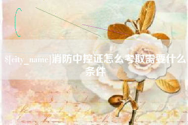 黔南消防中控证怎么考取需要什么条件