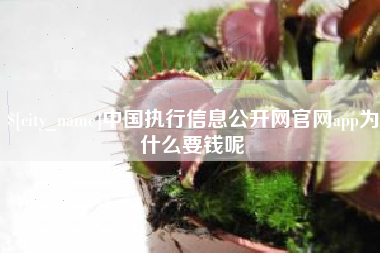 黔南中国执行信息公开网官网app为什么要钱呢