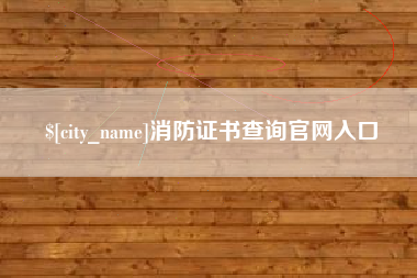 黔南消防证书查询官网入口