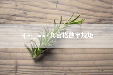 黔南九宫格数字规矩